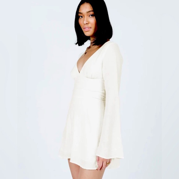 NWT Princess Polly Nara Mini Dress Cream US 2 - Picture 3 of 6